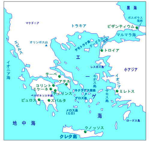 エーゲ海地図