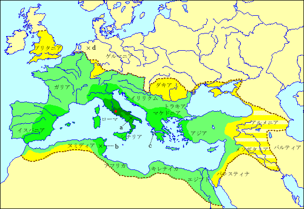 ローマ帝国の最大領土