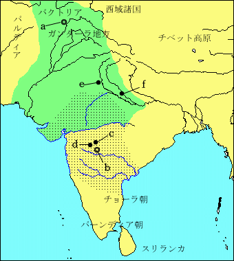 マウリヤ朝仏教地図