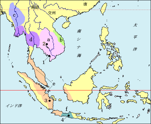 東南アジア　７～８世紀