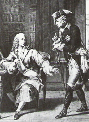 フリードリヒ２世(右)とヴォルテール