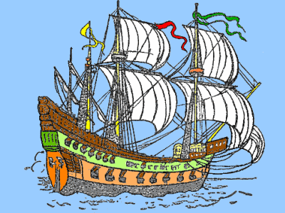 スペインのガレオン船