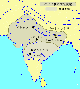 グプタ朝地図