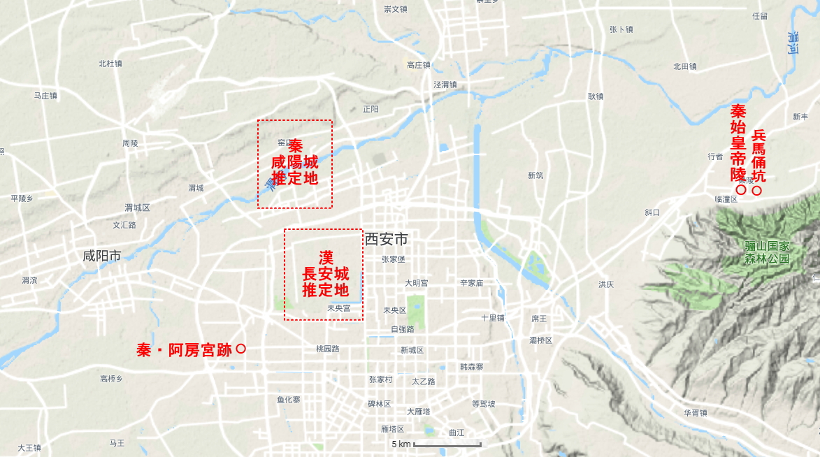 関中　中心部地図