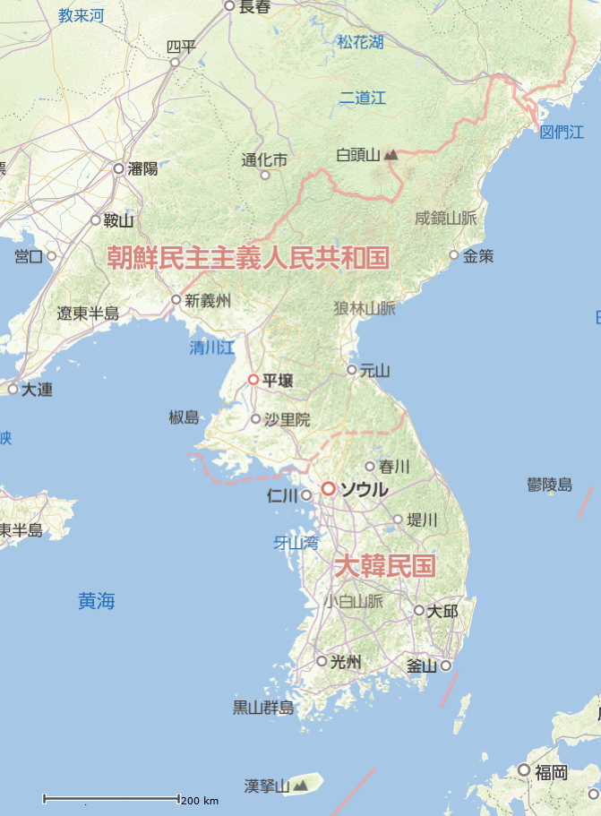 朝鮮地図