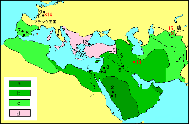 イスラーム帝国の領土発展