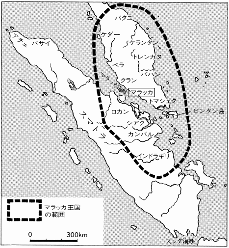 マラッカ王国地図