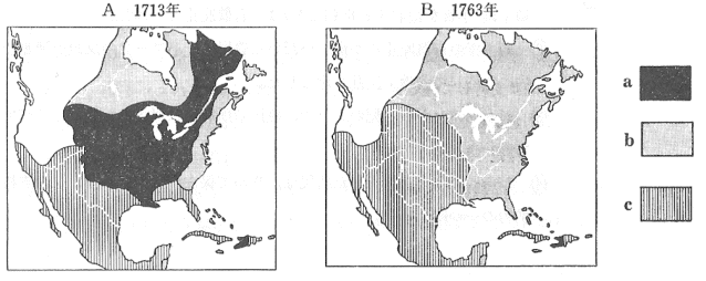 地図　北米大陸の植民地