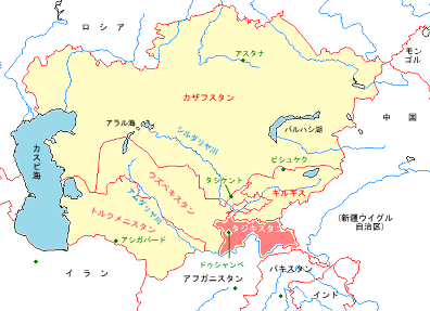 タジキスタン地図